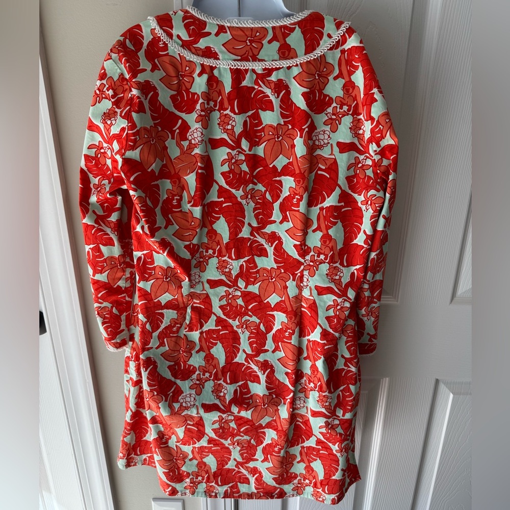 Sail to Sable Orange, Mint Green and White Dress Size L - Picture 7 of 7